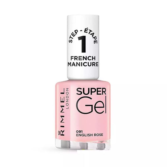 Rimmel London Super Gel prancūziško manikiūro lakas 091 English Rose