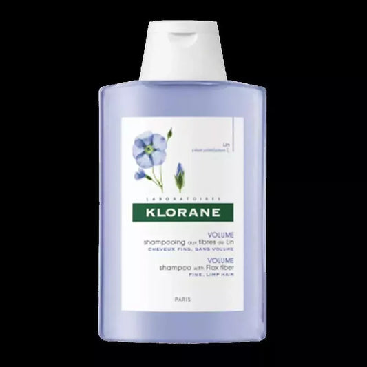 Klorane šampūnas su linų pluoštu apimčiai suteikti 200ml