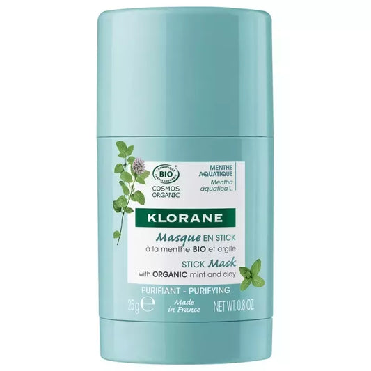 Klorane Aquatic Mint valomoji kaukė pieštuko pavidalu, 25 g