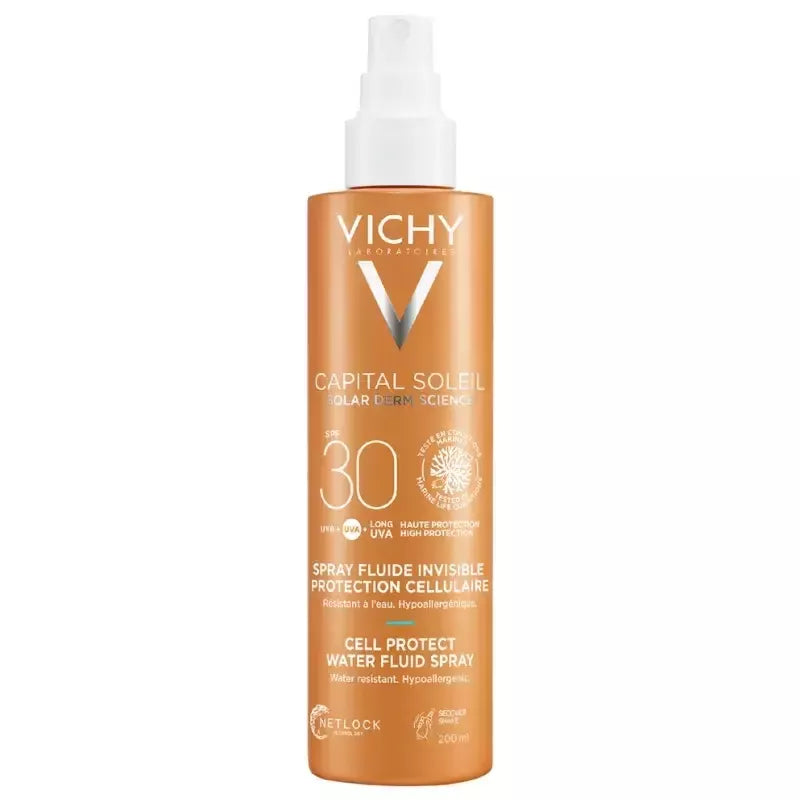 Vichy Capital Soleil Invisible purškiamasis skystis su SPF30, 200 ml