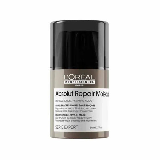 L'oreal Professionnel Absolut Repair Molecular profesionali nenuplaunama plaukų kaukė, 50 ml