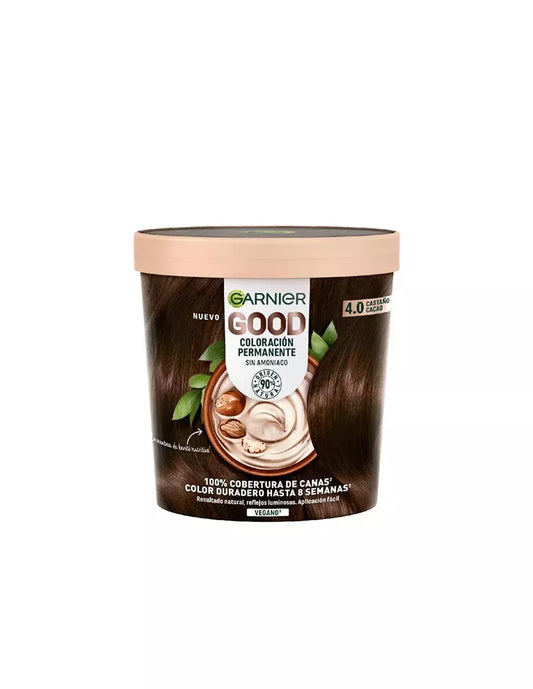 GARNIER Good ilgalaikiai plaukų dažai 4.0 Kakavos ruda, 1 vnt.