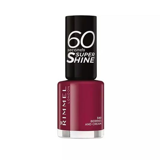 RIMMEL LONDON 60 Seconds Super Shine nagų lakas 340 Berries And Cream