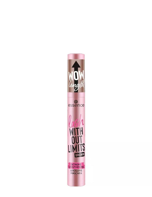 Essence Cosmetics Lash Without Limits blakstienų tušas, suteikiantis ekstremalų ilgį ir apimtį, 02-Brown, 13 ml