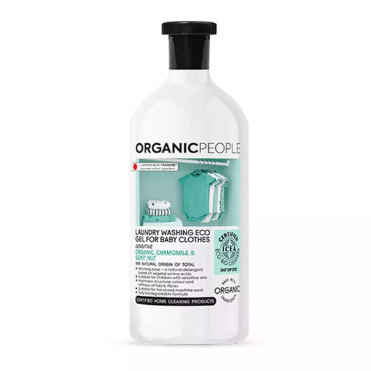 Organinis skalbimo skystis ORGANIC PEOPLE For Baby Clothes su ramunėlėmis ir muilo riešutais, 200 ml