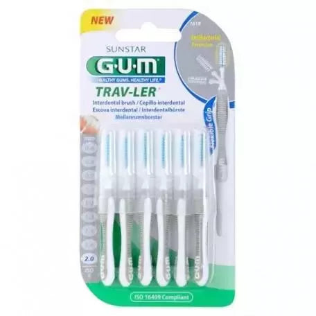 Gum® 1618 kūginis šepetėlis 2mm 6vnt.