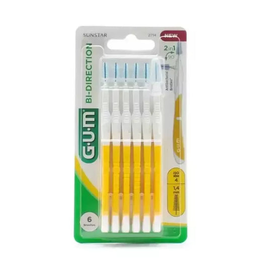 Tarpdančių šepetėliai Gum Bi Direction XL 1,4 mm, 6 vnt.