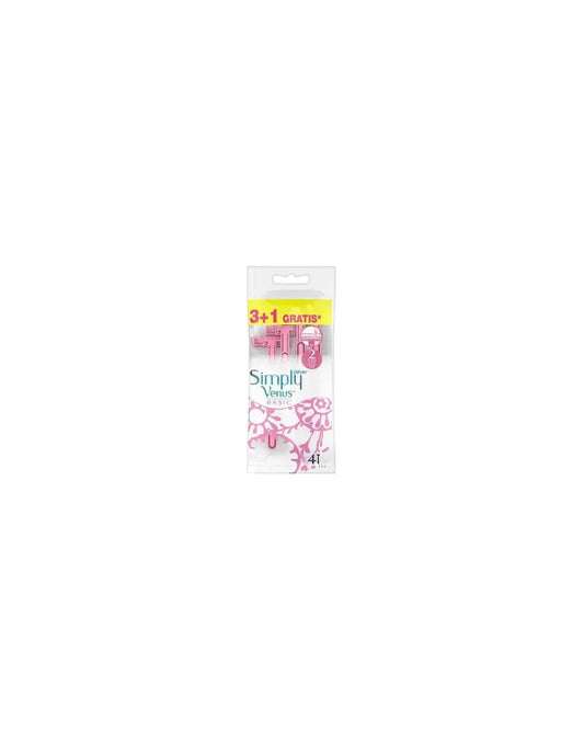 Gillette Simply Venus 2 vienkartinių skustuvų rinkinys 3+1