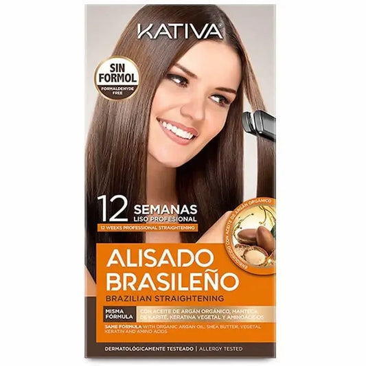 Kativa Kit Alisado Brasileño Original plaukų tiesinimo rinkinys, 225 g