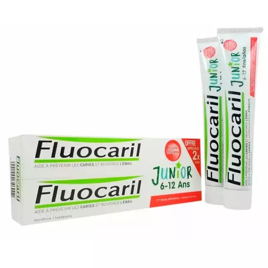 Vaikiška dantų pasta FLUOCARIL Junior Red Fruits, 2x75 ml