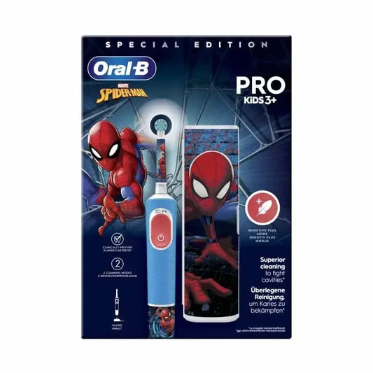 Elektrinis dantų šepetėlis ORAL-B Pro Kids 3+ Spiderman specialus leidimas