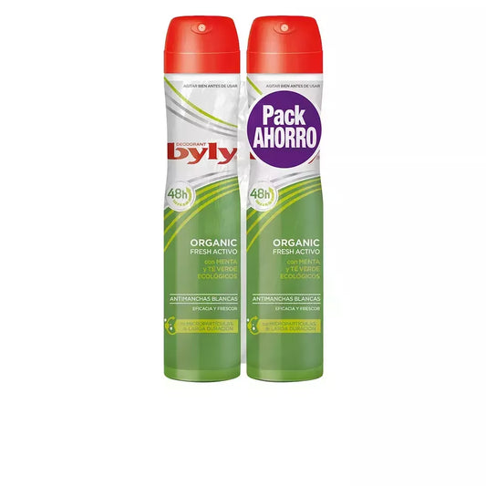 Dezodorantas purškiklis Byly Organic Extra Fresh 2x200ml