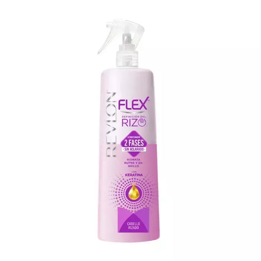 Revlon Flex 2 Stage nenuplaunamas kondicionierius su keratinu garbanotiems plaukams, purškiamas, 400ml