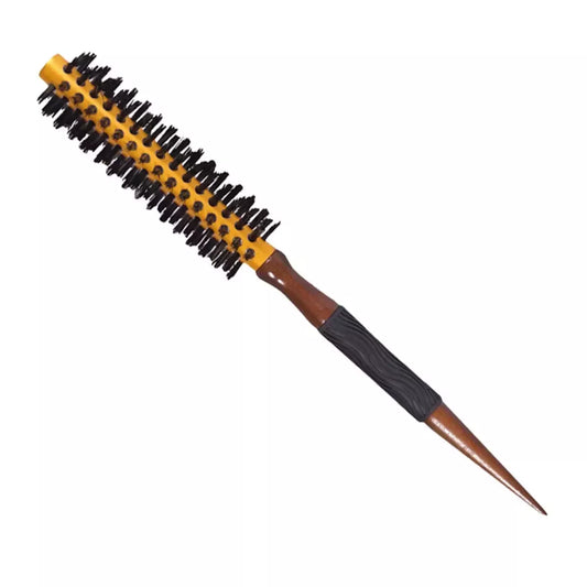 Apvalus aliumininis plaukų šepetys EUROSTIL su natūraliais šerno šeriais, 10 mm skersmens, 1 vnt.