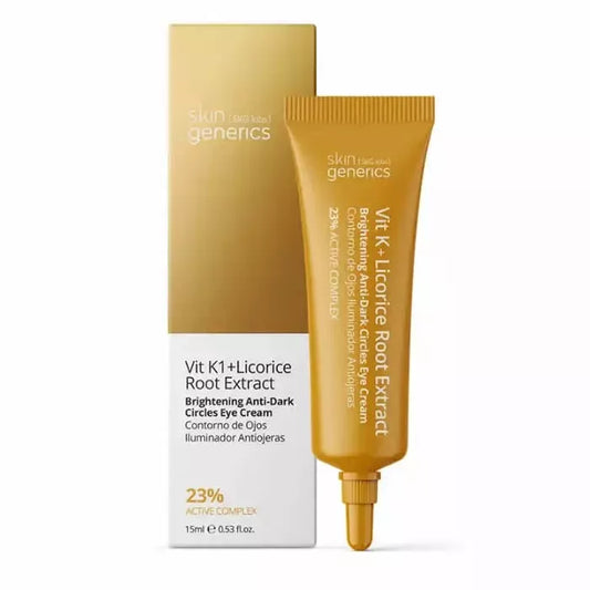 Paakių kremas nuo tamsių ratilų SKIN GENERICS Vit K1 su saldymedžio šaknų ekstraktu, 15 ml