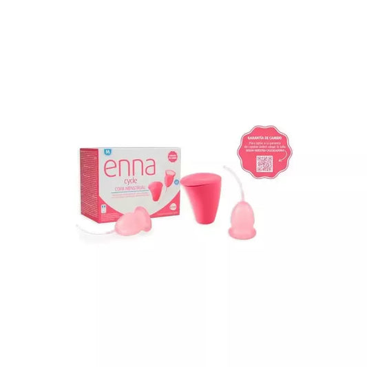 Menstruacinis puodelis Enna Cycle, M dydis, 2 puodeliai, sterilizatorius